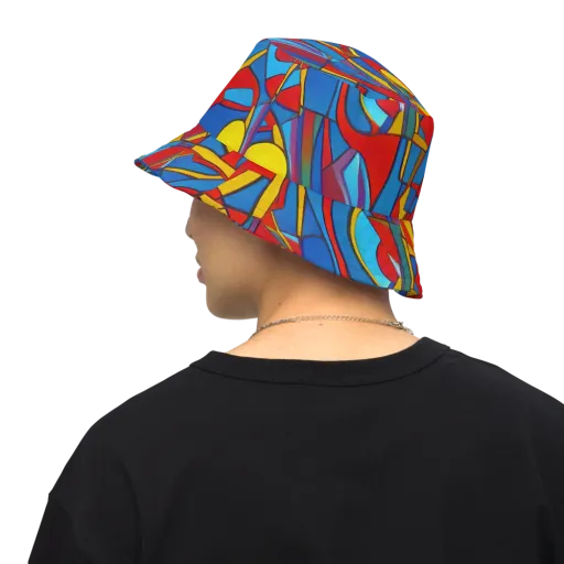 Mondrian Maze on a Reversible Bucket Hat
