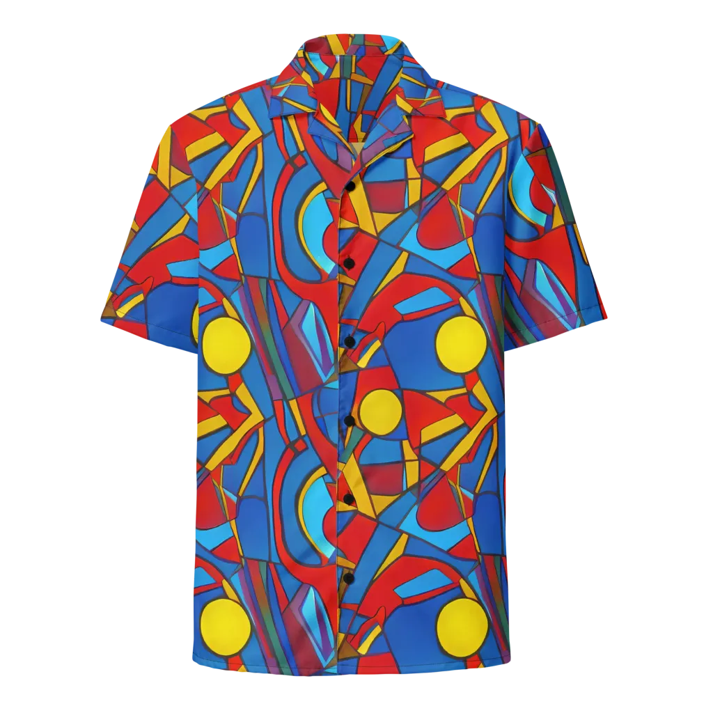 Mondrian Maze on Button Shirt — Front