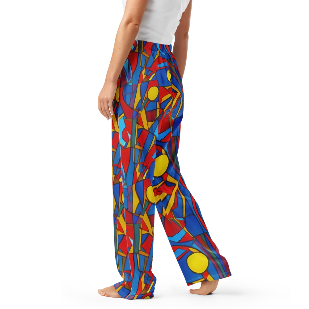 Mondrian Maze on Women's Pajama Pants — Left