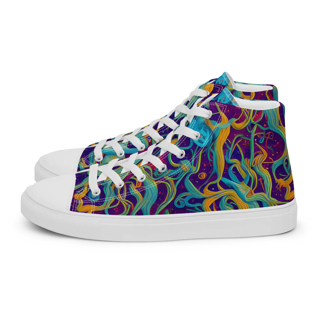 Meryl Mcmaster Evelyn De Morgan on Men's High Top Canvas Shoes — Left