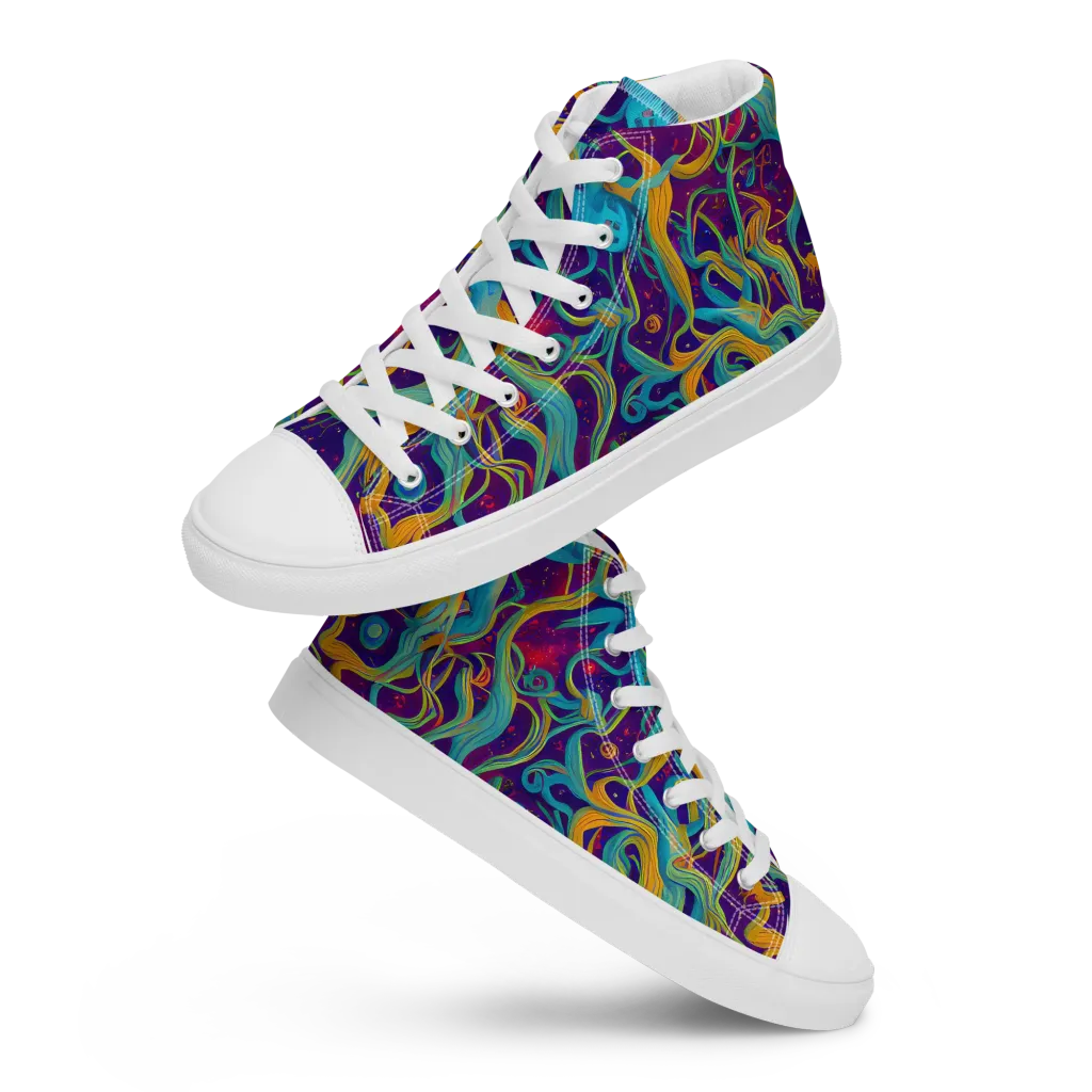 Meryl Mcmaster Evelyn De Morgan on Men's High Top Canvas Shoes — Front