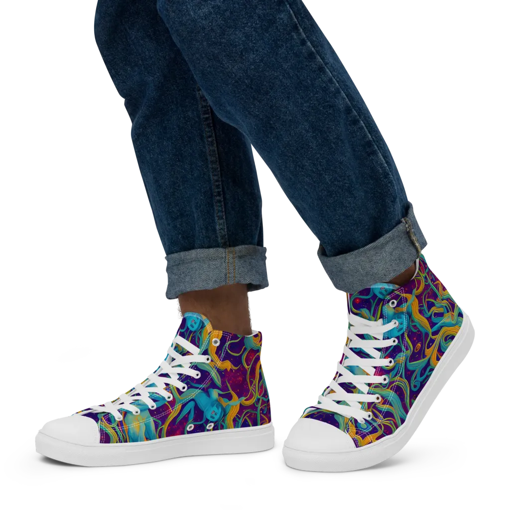 Meryl Mcmaster Evelyn De Morgan on Men's High Top Canvas Shoes — Left