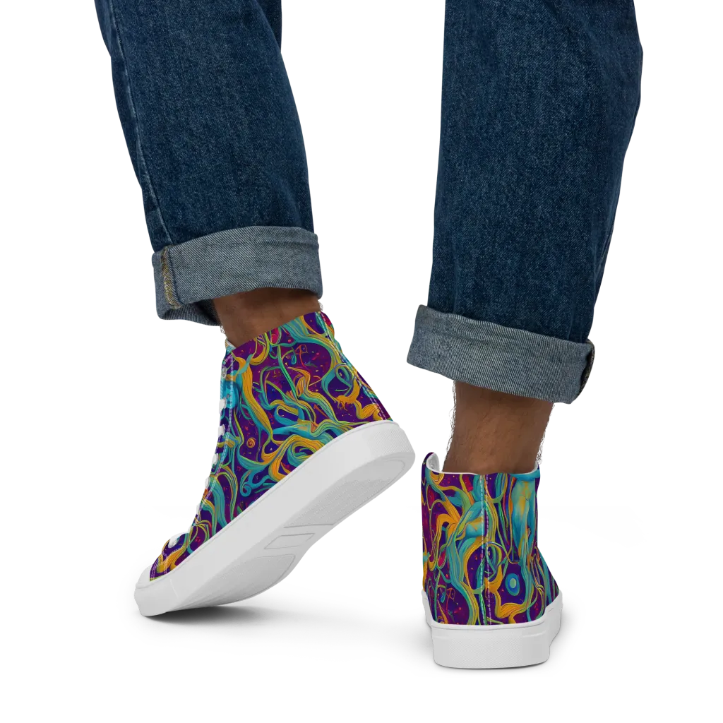 Meryl Mcmaster Evelyn De Morgan on Men's High Top Canvas Shoes — Back
