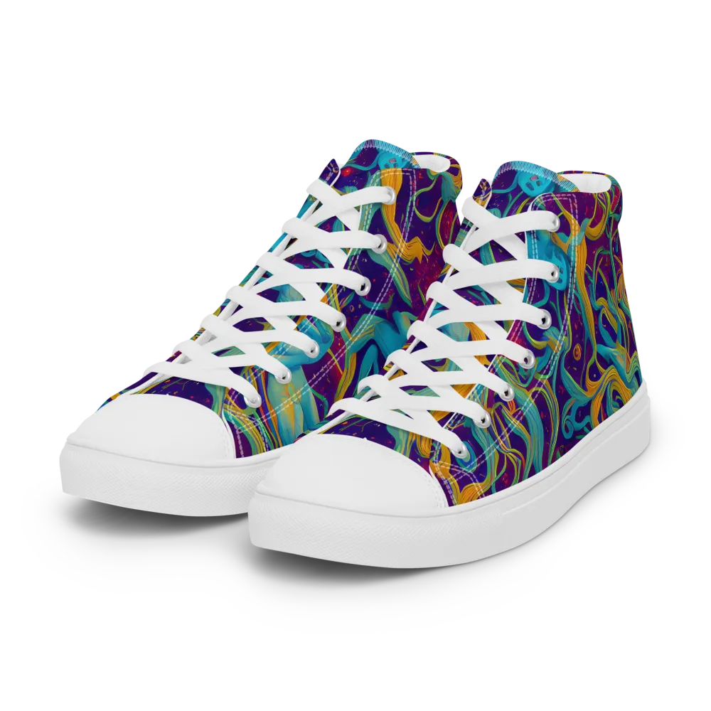 Meryl Mcmaster Evelyn De Morgan on Women's High Top Canvas Shoes — Left Front