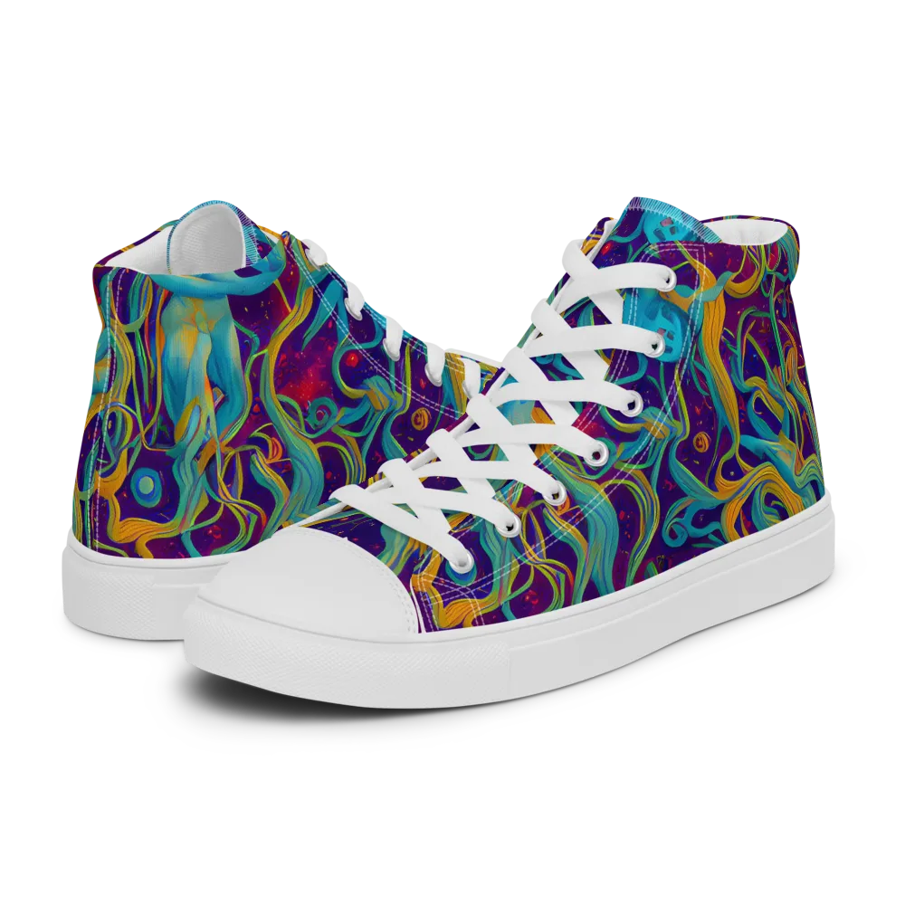 Meryl Mcmaster Evelyn De Morgan on Women's High Top Canvas Shoes — Left
