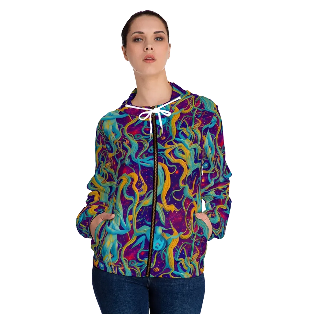 Meryl Mcmaster Evelyn De Morgan on Women's Full-Zip Hoodie — Front On Person