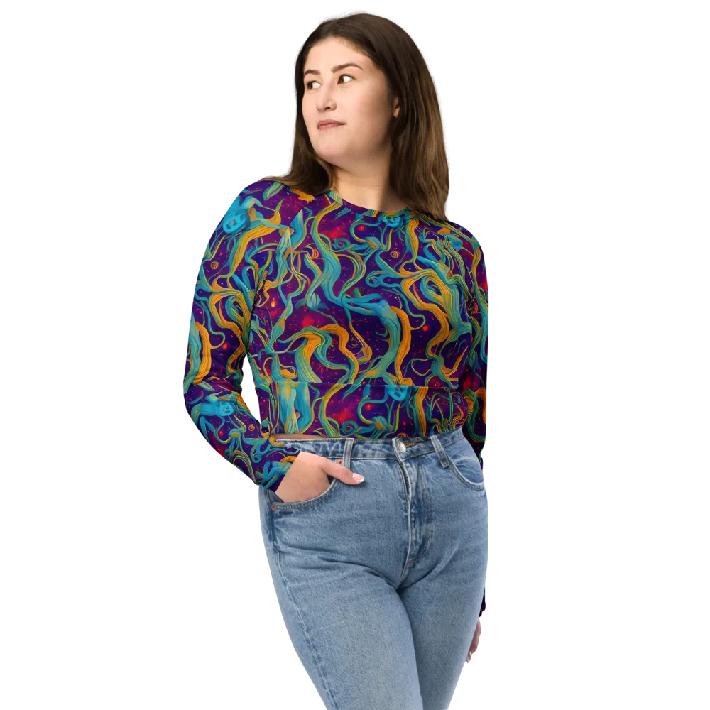 Meryl Mcmaster Evelyn De Morgan on Long Sleeve Crop Top — Front