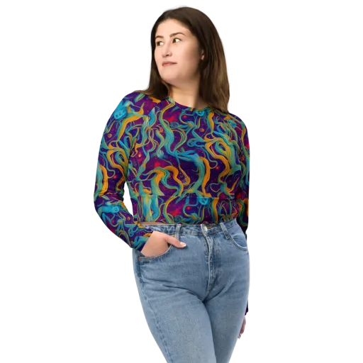 Meryl Mcmaster Evelyn De Morgan on a Long Sleeve Crop Top