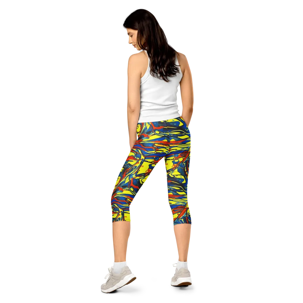 Cyberflow Circuit on Capri Leggings — Back