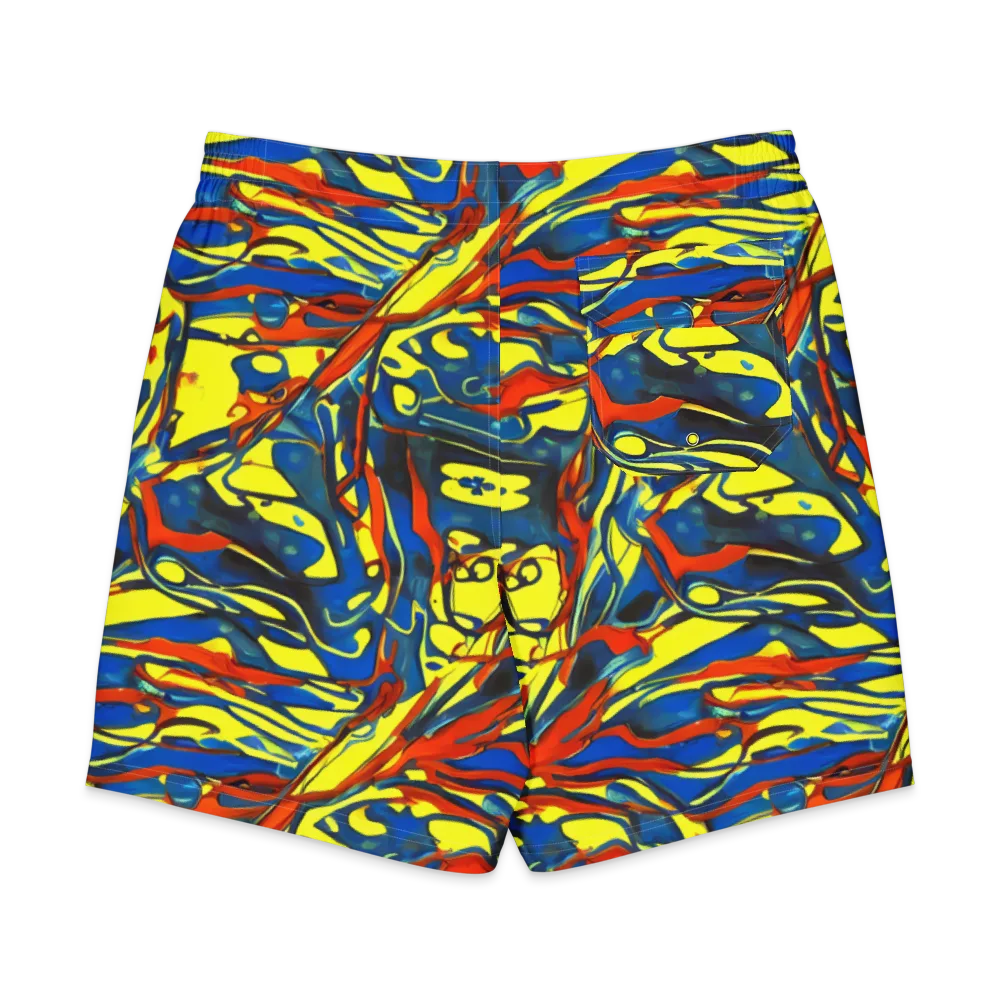 Cyberflow Circuit on Men's Board Shorts — Back