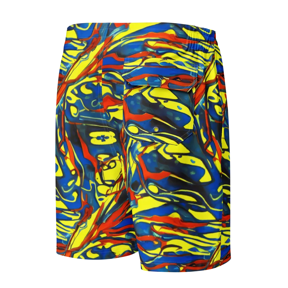 Cyberflow Circuit on Men's Board Shorts — Back