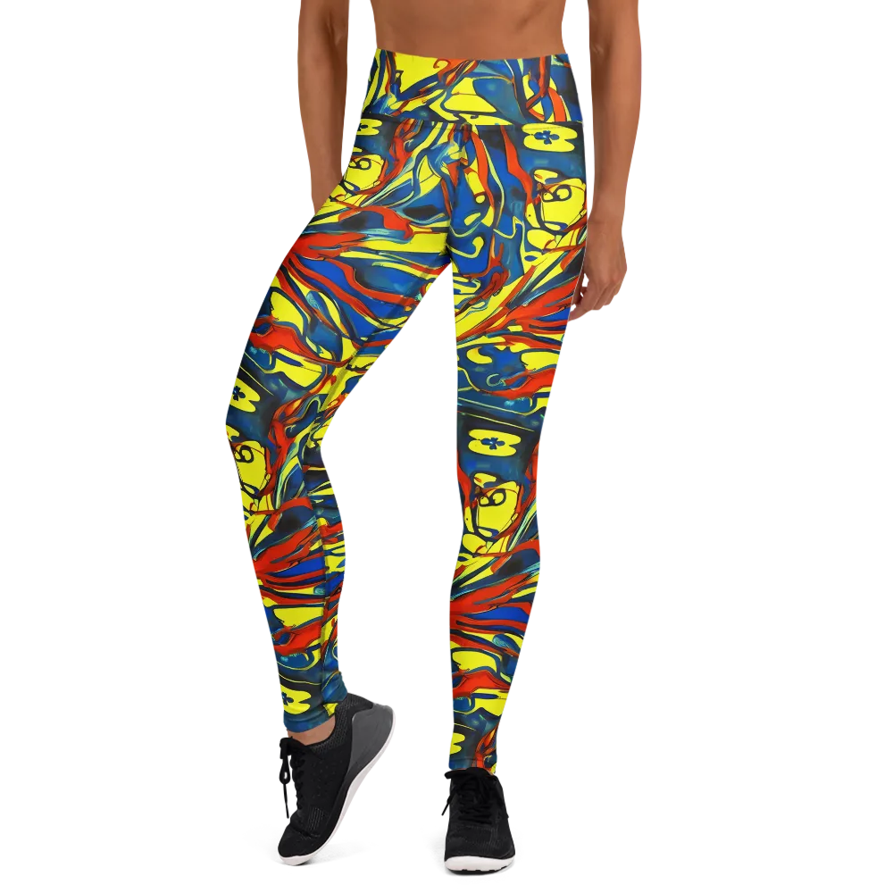 Cyberflow Circuit on Yoga Leggings — Front