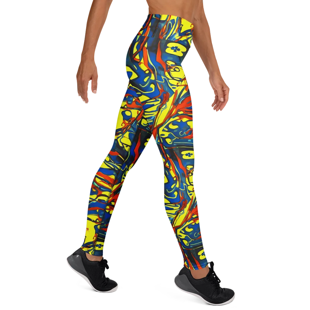 Cyberflow Circuit on Yoga Leggings — Right