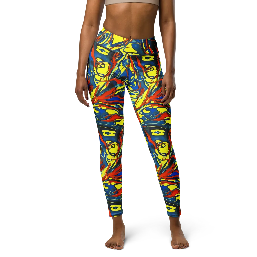 Cyberflow Circuit on Yoga Leggings — Front