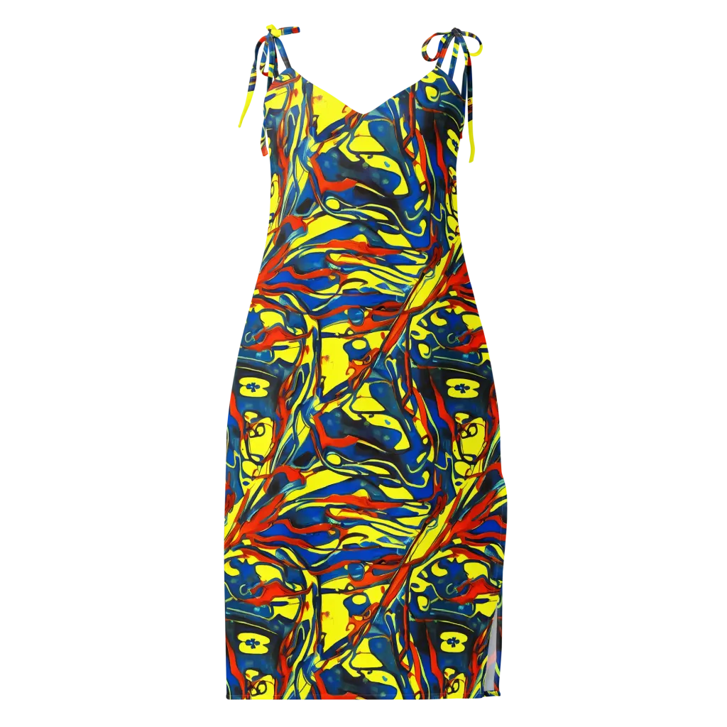 Cyberflow Circuit on Slip Dress — Front