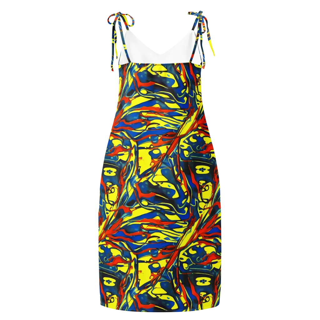 Cyberflow Circuit on Slip Dress — Back
