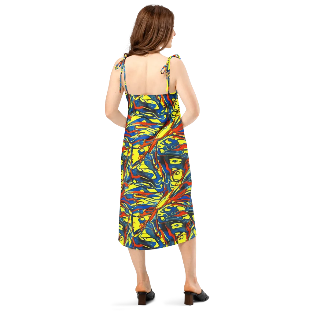 Cyberflow Circuit on Slip Dress — Back
