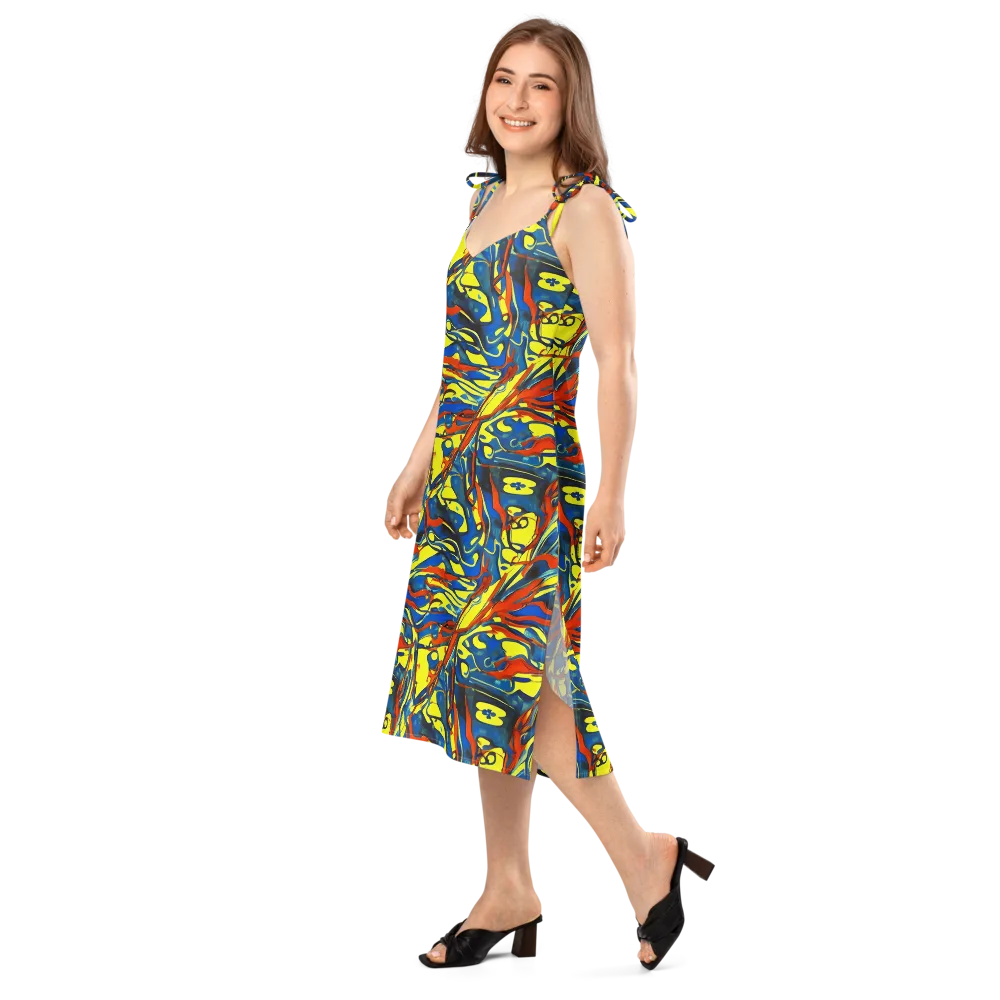 Cyberflow Circuit on Slip Dress — Left Front