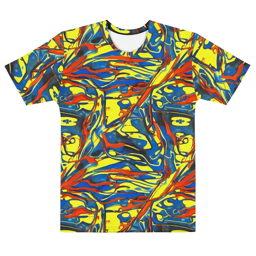 Cyberflow Circuit on Men's Cotton Crew Neck T-Shirt — Front