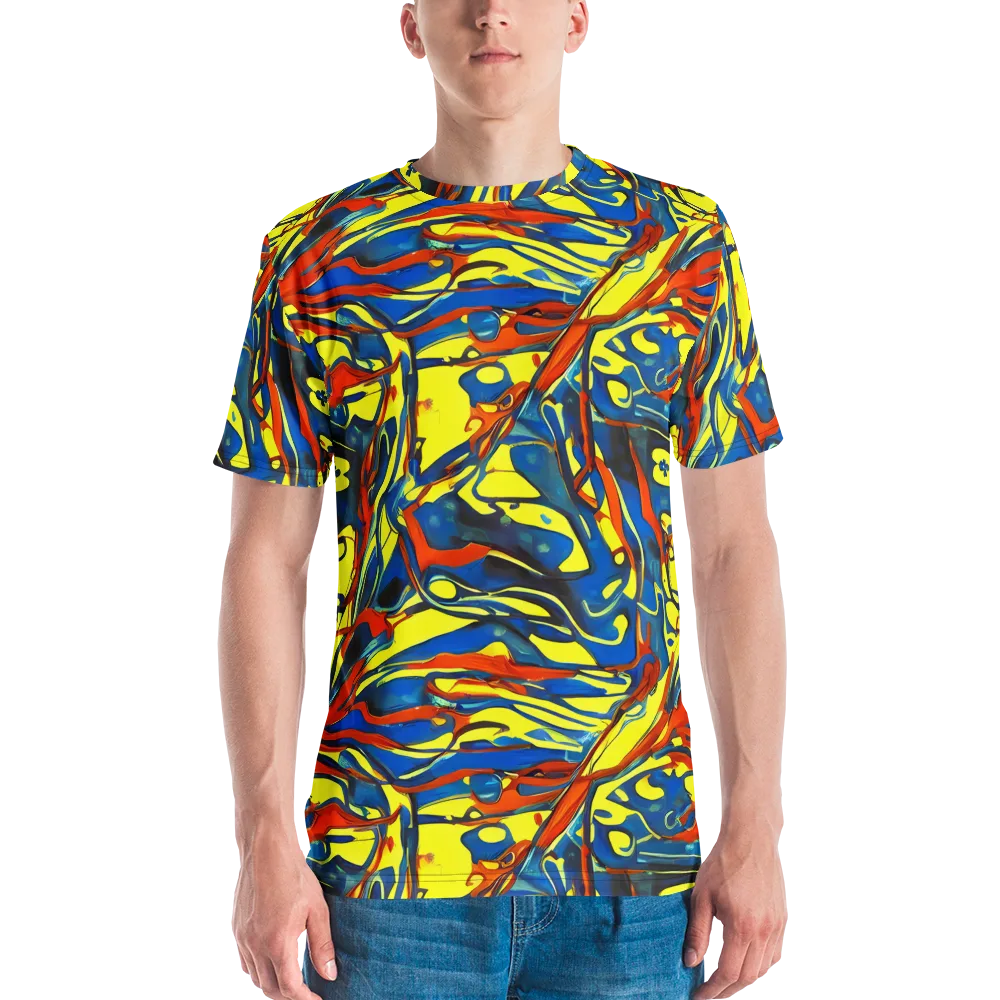Cyberflow Circuit on Men's Crew Neck T-Shirt — Front