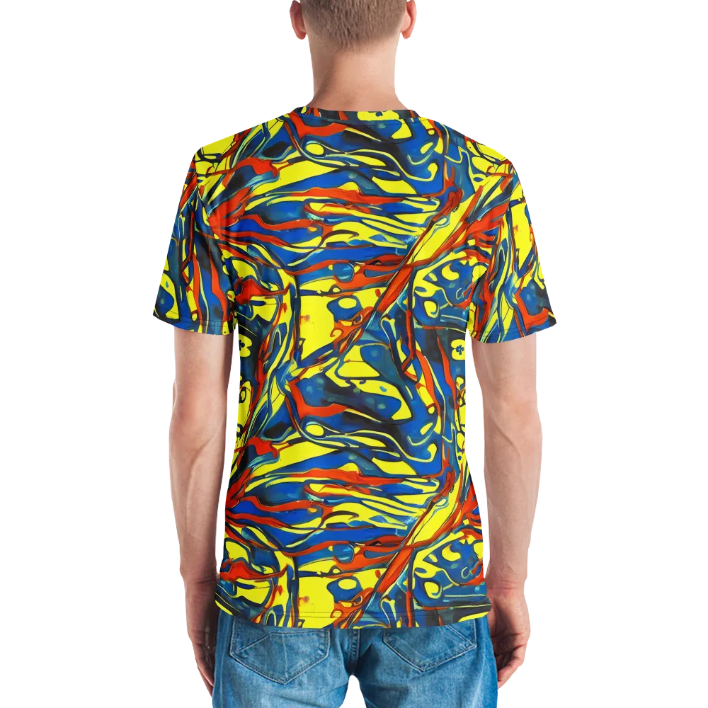 Cyberflow Circuit on Men's Crew Neck T-Shirt — Back