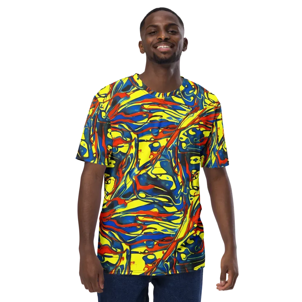 Cyberflow Circuit on Men's Crew Neck T-Shirt — Front