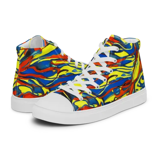 Cyberflow Circuit on a Men's High Top Canvas Shoes