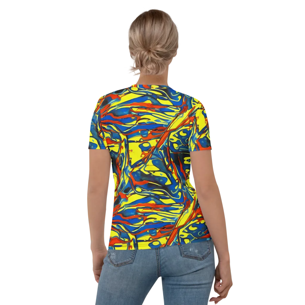 Cyberflow Circuit on Women's Crew Neck T-Shirt — Back
