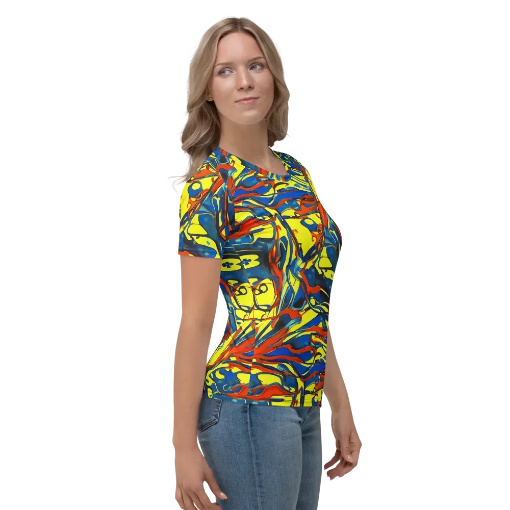 Cyberflow Circuit on Women's Crew Neck T-Shirt — Right