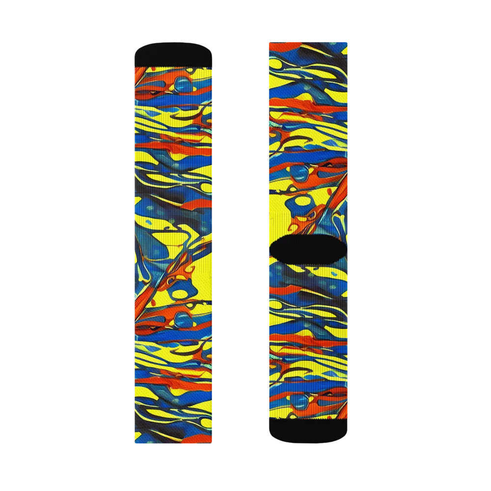 Cyberflow Circuit on Socks — Left Sock