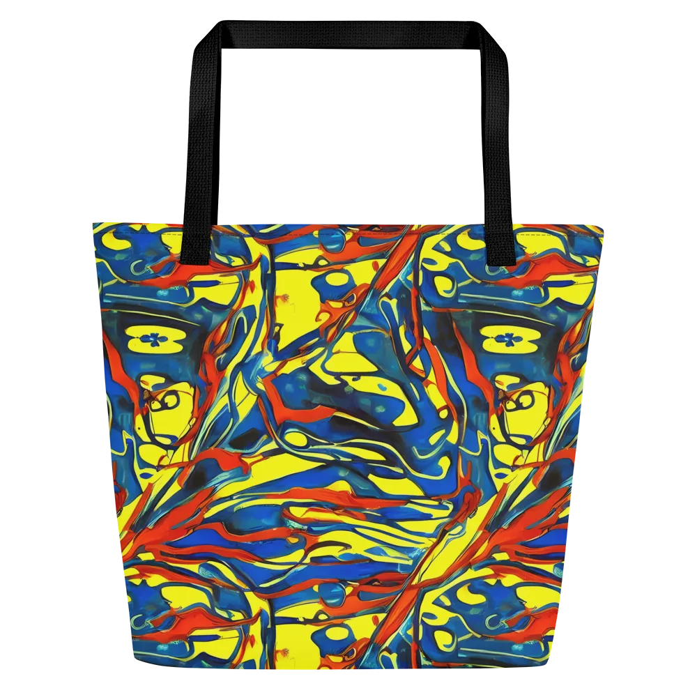 Cyberflow Circuit on Large Tote Bag W/ Pocket — Front