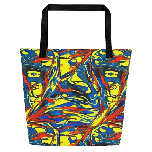 Cyberflow Circuit on a Large Tote Bag W/ Pocket