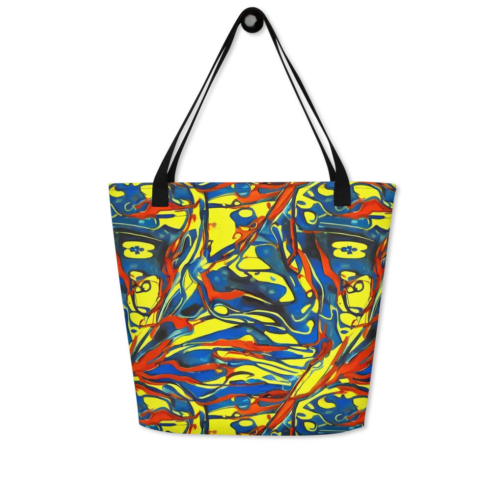 Cyberflow Circuit on Large Tote Bag W/ Pocket — Front