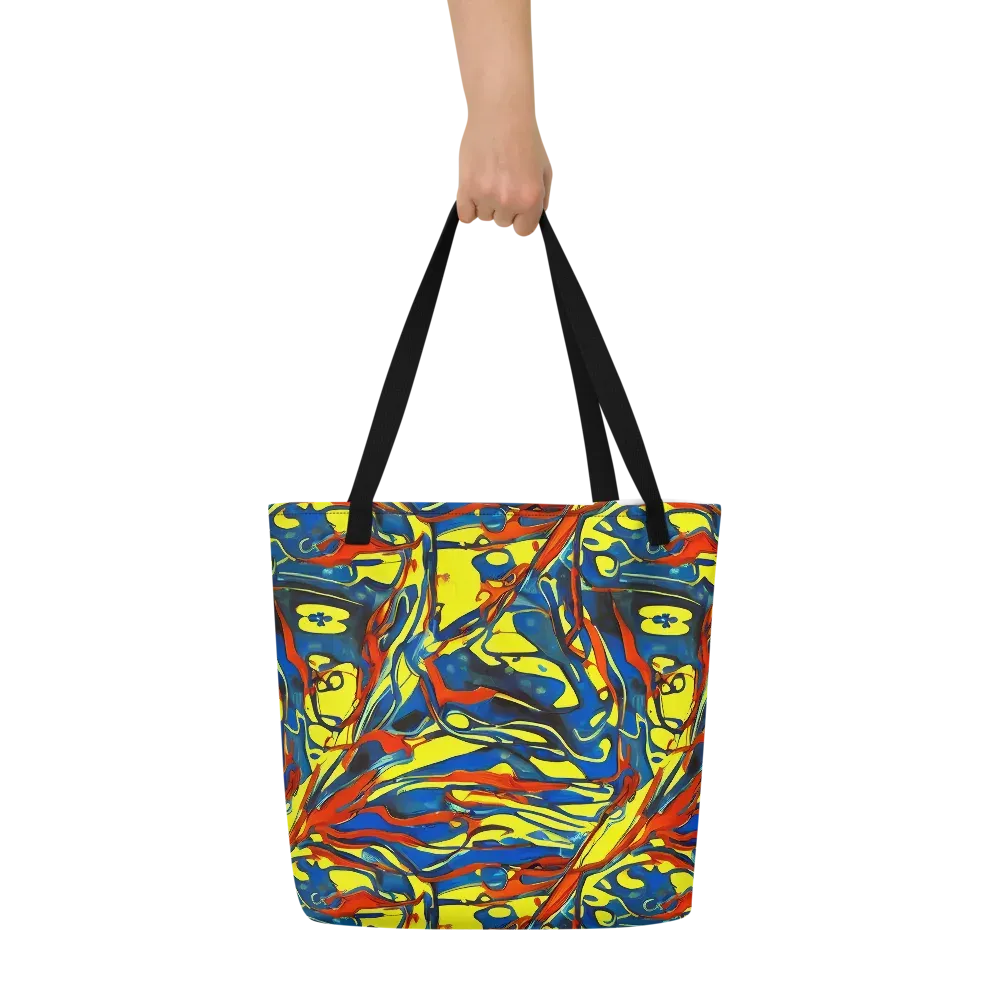 Cyberflow Circuit on Large Tote Bag W/ Pocket — Front