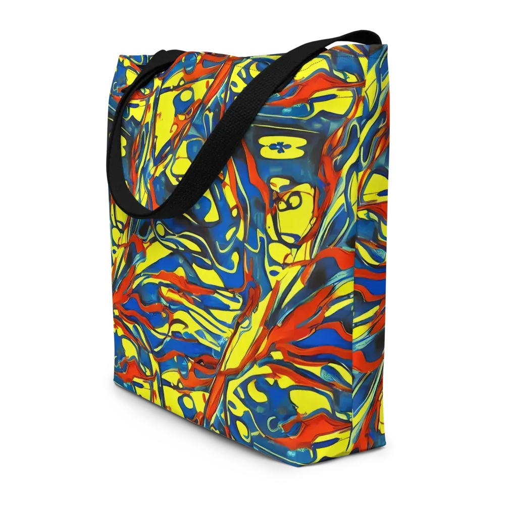 Cyberflow Circuit on Large Tote Bag W/ Pocket — Front