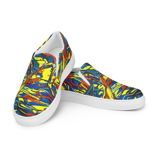 Cyberflow Circuit on a Women's Slip-On Canvas Shoes
