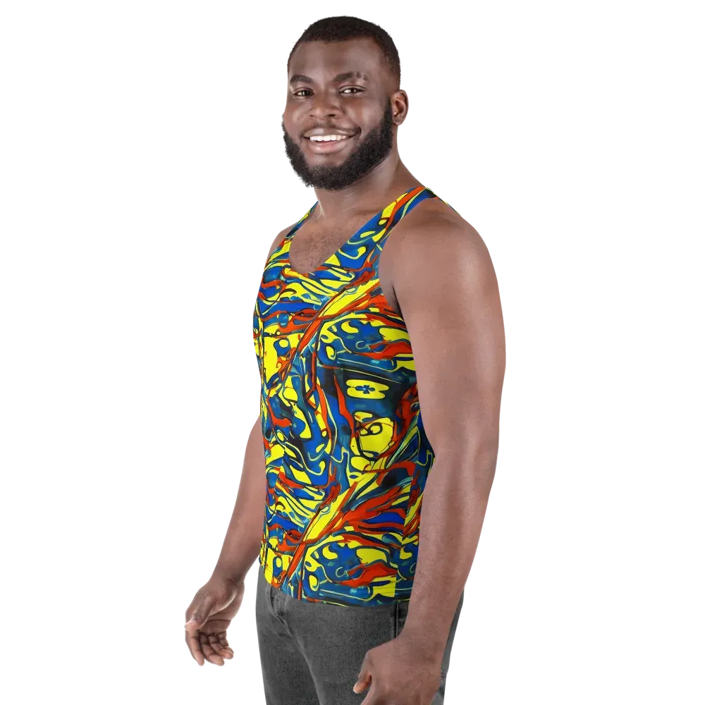Cyberflow Circuit on Men's Tank Top — Left Front