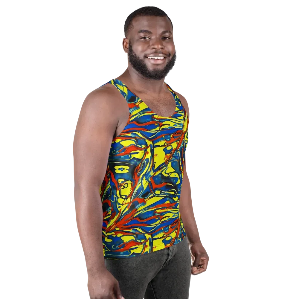 Cyberflow Circuit on Men's Tank Top — Right Front
