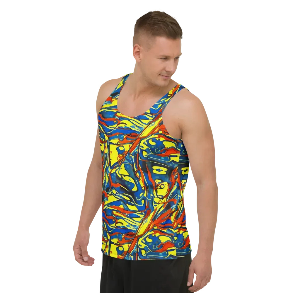 Cyberflow Circuit on Men's Tank Top — Left Front