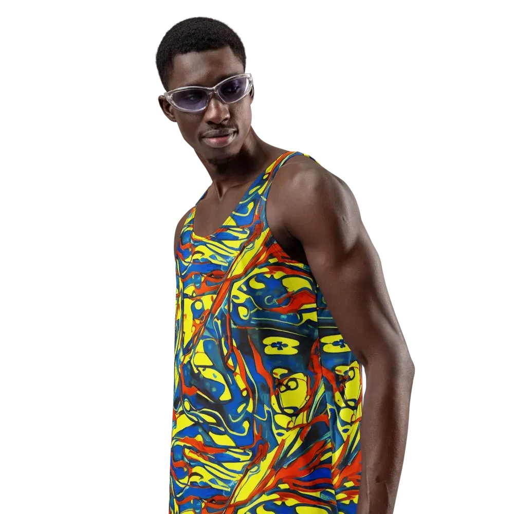 Cyberflow Circuit on Men's Tank Top — Left