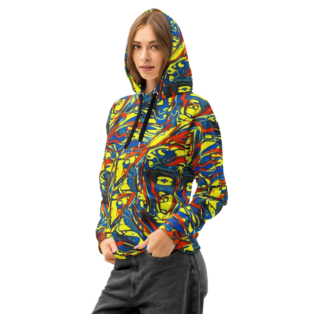 Cyberflow Circuit on Cotton Hoodie — Left Front