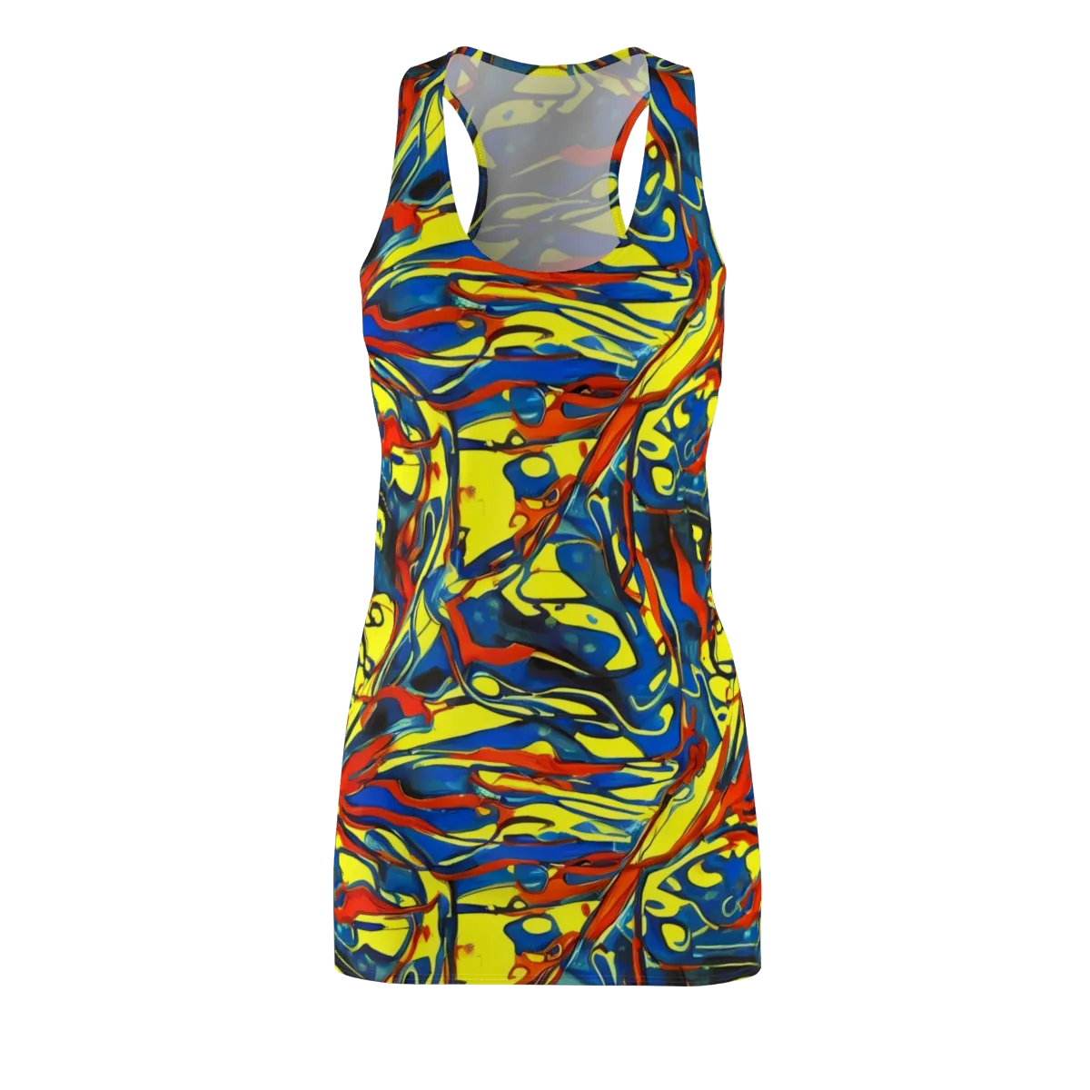 Cyberflow Circuit on Racerback Dress — Front