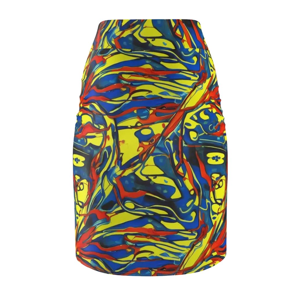 Cyberflow Circuit on Pencil Skirt — Back