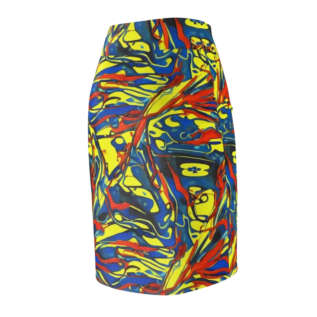 Cyberflow Circuit on Pencil Skirt — Back Side