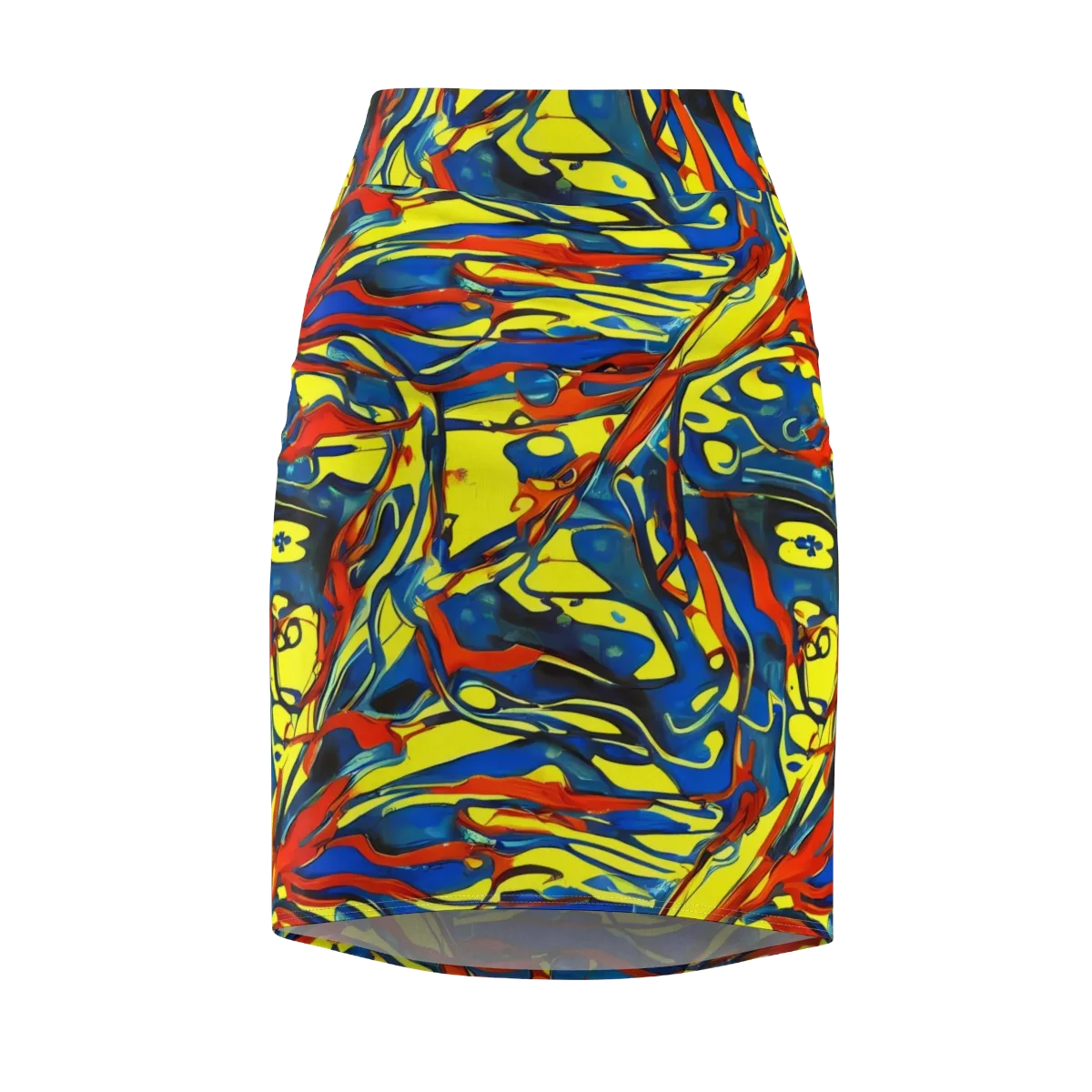 Cyberflow Circuit on Pencil Skirt — Front
