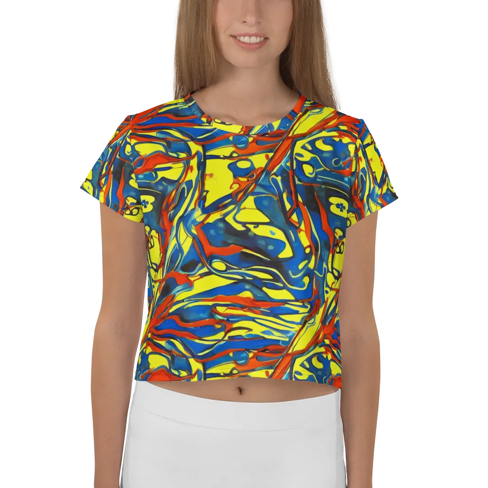Cyberflow Circuit on Crop Tee — Front