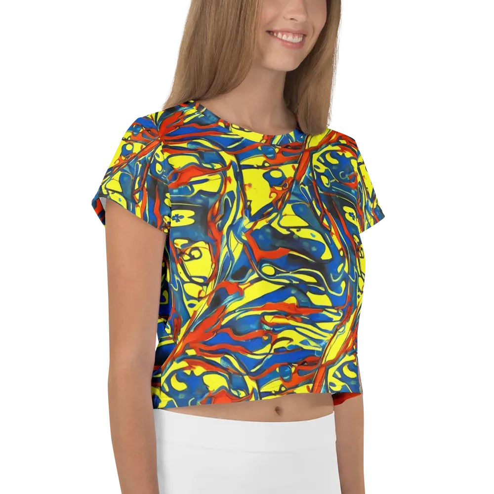 Cyberflow Circuit on Crop Tee — Right