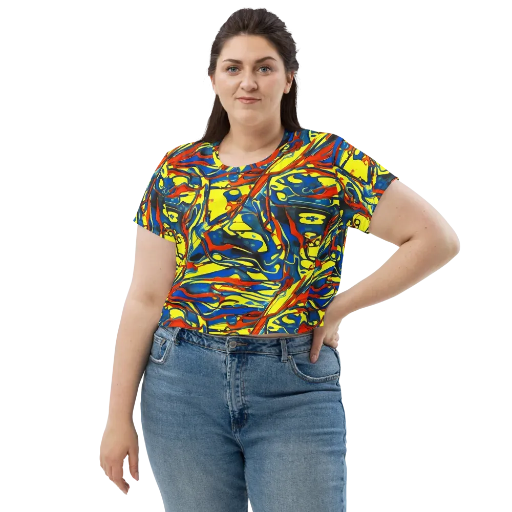 Cyberflow Circuit on Crop Tee — Front