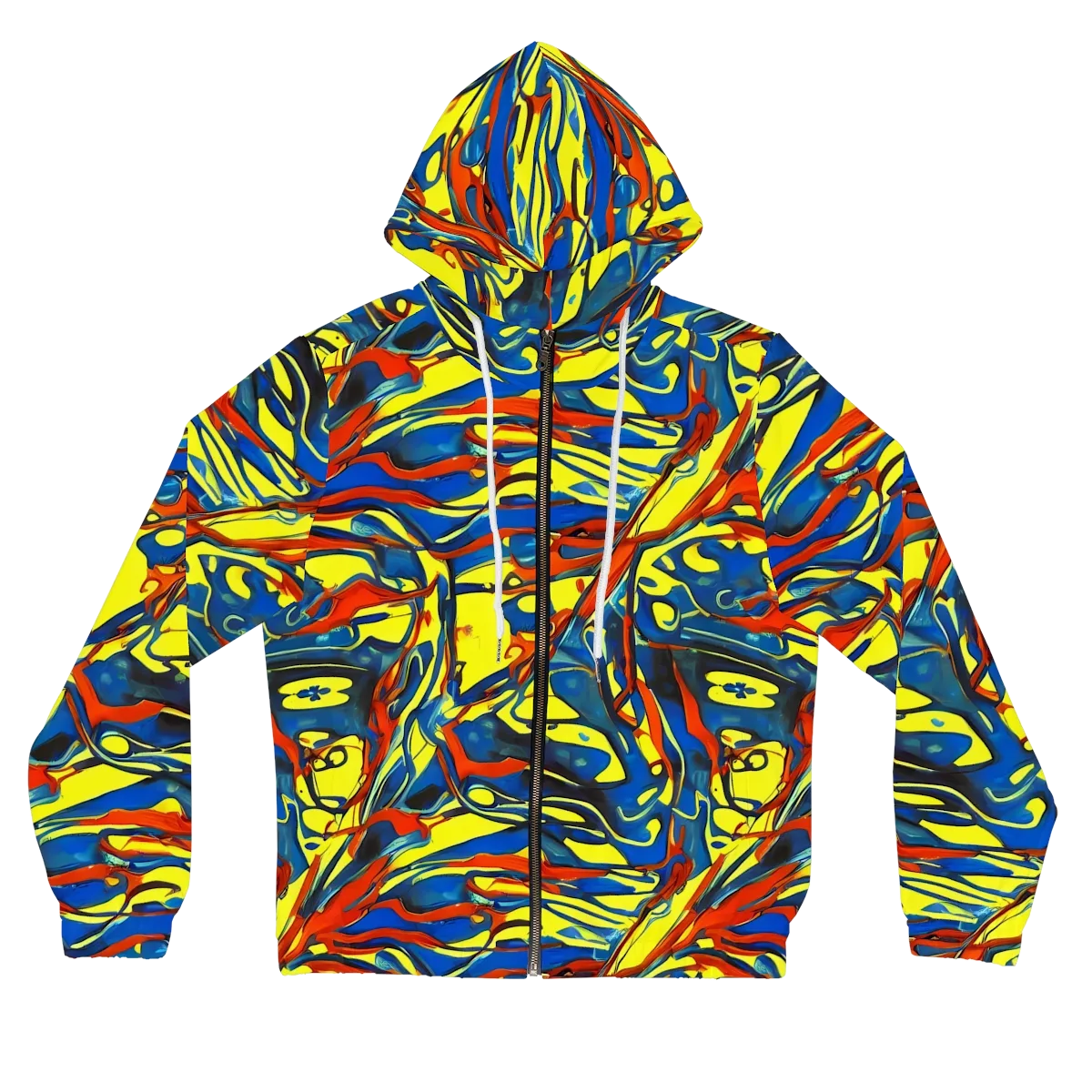 Cyberflow Circuit on Women's Full-Zip Hoodie — Front