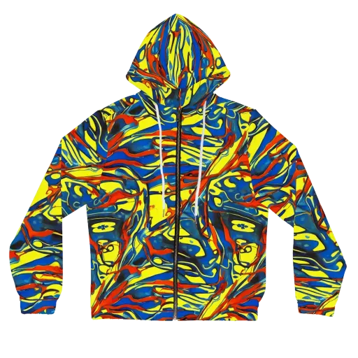 Cyberflow Circuit on a Women's Full-Zip Hoodie